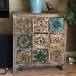 Carrelage adh�sif 20x20 style industriel credence adhesive pour cuisine brique, 24 pcs stickers muraux ...