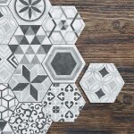 Carrelage autocollants hexagonal style industriel anti - slip auto - adh�sif amovible sticker mur 200mm230mm ...