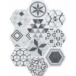 Aougo - carrelage autocollants hexagonal style industriel anti - slip auto - adhésif amovible sticker ... Aougo - carrelage autocollants hexagonal style industriel anti - slip auto - adhésif amovible sticker ...