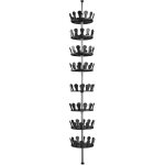 Tectake ? carrousel � chaussures t�lescopique en acier noir ? hauteur r�glable 100 - 300 cm ? 8 niveaux ...