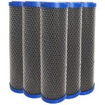 Cartouche � m�dia filtrant, lot de 5 cartouches 2 en 1 filtre � eau 10 pouces - anti s�diments + charbon ...