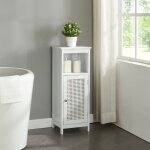 [en. casa] - armoire basse de salle de bain karlsy avec 1 porte mdf pvc 80 x 30 x 28 cm blanc