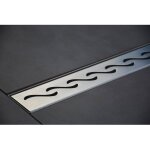 Casa baoli - 100 cm modèle vagues - caniveau de douche italienne inox Casa baoli - 100 cm modèle vagues - caniveau de douche italienne inox