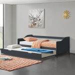 [en. casa] - canap - lit convertible pour 2 personnes lit gigogne canap divan lit d'appoint structure ...