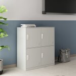 [en. casa] - casier mtallique rautavaara avec 4 portes acier laqu 100 x 90 x 40 cm gris clair