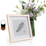 Casa chic - cadre photo, cadre photo carr en bois de 28x28 cm cadres photo, porte photo mural, cadre ...