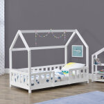 [en. casa] - lit cabane sisimiut pin 70 x 140 cm blanc