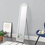 [en. casa] - miroir sur pied arezzo inclinable 160 x 40 cm blanc mat