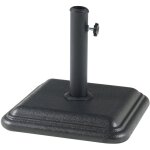 Casa. pro - pied de parasol biccari avec adaptateurs 33 37 41 48 mm bton 35 x 35 x 6 cm noir