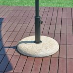 Pied de parasol bitritto avec adaptateurs 37 42 52 58 mm aspect pierre beige casa. pro