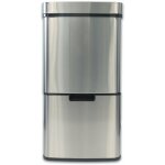 Floordirekt - poubelle dirk 72 l, en acier inoxydable avec d�decteur de mouvement, 42 x 31, 5 x 82, 5 ...