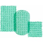 Tapis de bain bulle vert - transparent tapis de bain 68 x 36cm ovale