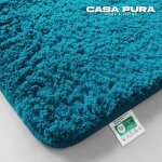 Tapis de bain sky uni polyester bleu sarcelle 60 x 100 cm