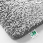 Tapis de bain sky uni polyester gris argent� 70 x 120 cm