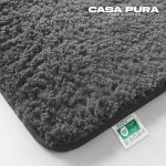Tapis de bain sky uni polyester gris sombre 60 x 100 cm