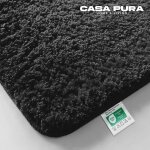 Tapis de bain sky uni polyester noir profond 80 x 150 cm