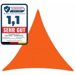 Casa pura - voile d'ombrage, hydrofuge, orange 3, 6 x 3, 6 x 5, 1 m, triangulaire