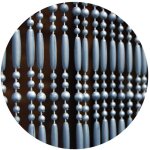 Casa - rideau de porte en perles grises frejus 100x230 cm