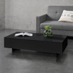[en. casa] - table basse braunschweig 115 x 55 x 31 cm noir