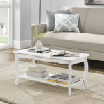 [en. casa] - table basse pearl 87, 5 x 40 x 42 cm blanc
