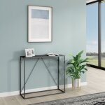 [en. casa] - table console austevoll acier 90 x 30 x 80 cm noir