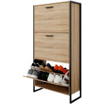 Casabel meuble a chaussure industriel 18 paires, pour entr�e, couloir - bois clair