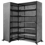 Calicosy - meuble  chaussures d'angle en intiss et mtal - h107 cm