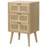 Calicosy - commode 3 tiroirs façade en cannage rotin naturel - miya Calicosy - commode 3 tiroirs façade en cannage rotin naturel - miya