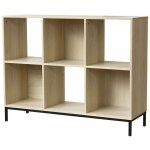 Calicosy - etag�re de rangement 6 cases avec pieds m�tal