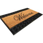 Calicosy - paillasson welcome marron et noir 45 x 75 cm