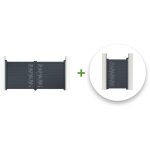 Casanoov - pack portail battant arlberg 300x140cm + portillon arlberg 100x140cm gris