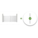 Pack portail battant eiger 300x140cm + 2 poteaux eifel h. 166cm blanc