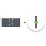 Casanoov - pack portail battant sunny 300x140cm + 2 poteaux eifel h. 166cm gris