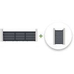 Casanoov - pack portail coulissant 5m vogel h. 140 + portillon 1m
