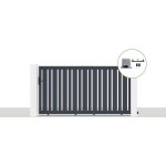 Casanoov - pack portail coulissant lectrique veymont 300x160cm gris + motorisation ranger c300