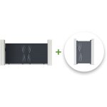 Casanoov - pack portail coulissant veleta 300x160cm + portillon veleta 100x160cm gris