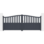 Casanoov - portail aluminium battant 3, 4m meije 340x140cm gris