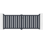 Casanoov - portail aluminium battant 3m veymont 300x120cm gris Casanoov - portail aluminium battant 3m veymont 300x120cm gris