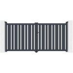 Casanoov - portail aluminium battant 3m veymont 300x140cm gris Casanoov - portail aluminium battant 3m veymont 300x140cm gris