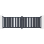 Casanoov - portail aluminium battant 4m veymont 400x120cm gris Casanoov - portail aluminium battant 4m veymont 400x120cm gris