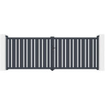 Casanoov - portail aluminium battant 4m veymont 400x140cm gris Casanoov - portail aluminium battant 4m veymont 400x140cm gris
