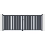 Casanoov - portail aluminium battant 4m veymont 400x160cm gris Casanoov - portail aluminium battant 4m veymont 400x160cm gris