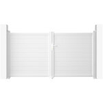 Casanoov - portail aluminium battant eiger 300x160cm blanc