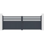 Casanoov - portail aluminium battant nevis 400x140cm Casanoov - portail aluminium battant nevis 400x140cm