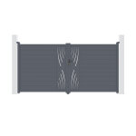 Portail aluminium battant veleta 350x180cm