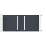 Casanoov - portail aluminium coulissant 3, 5m giona 350x160cm gris