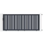 Portail aluminium coulissant 3, 5m veymont 350x160cm gris