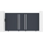 Casanoov - portail aluminium coulissant 3m giona 300x160cm gris