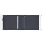 Casanoov - portail aluminium coulissant 4m giona 400x160cm gris