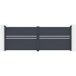 Casanoov - portail battant 4m cimone h. 140 aluminium gris